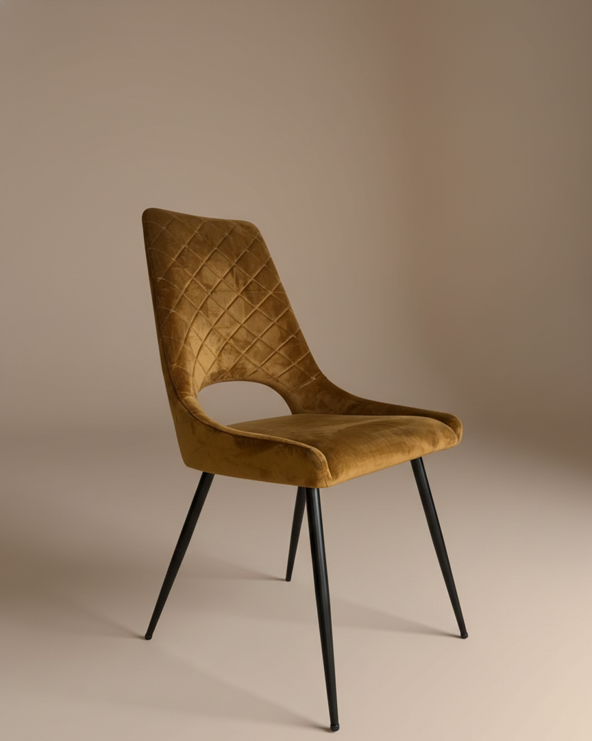 Salto Mustard Velvet Dining Chair