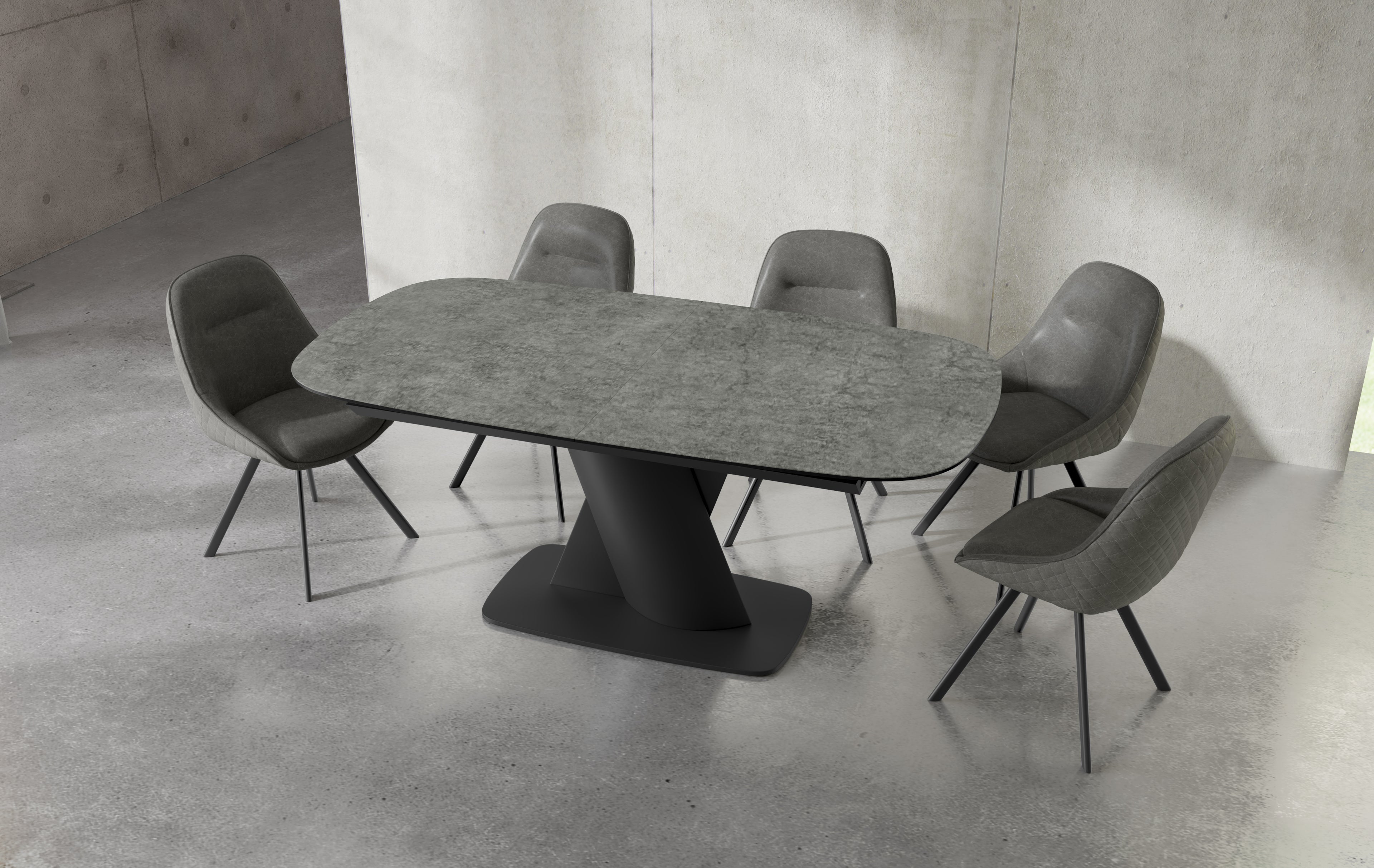 Diva Charcoal Dining Table