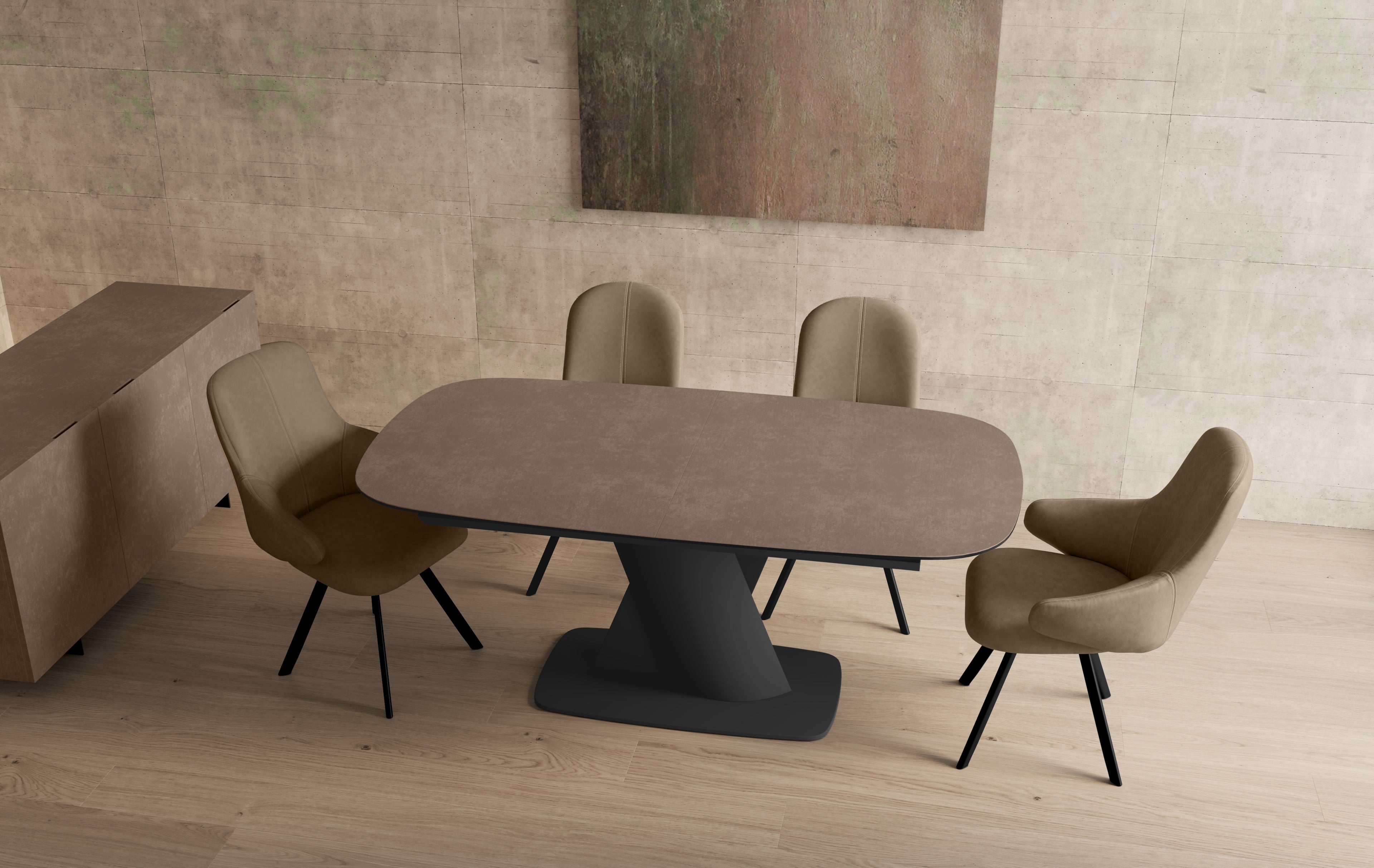 Diva Taupe Dining Table