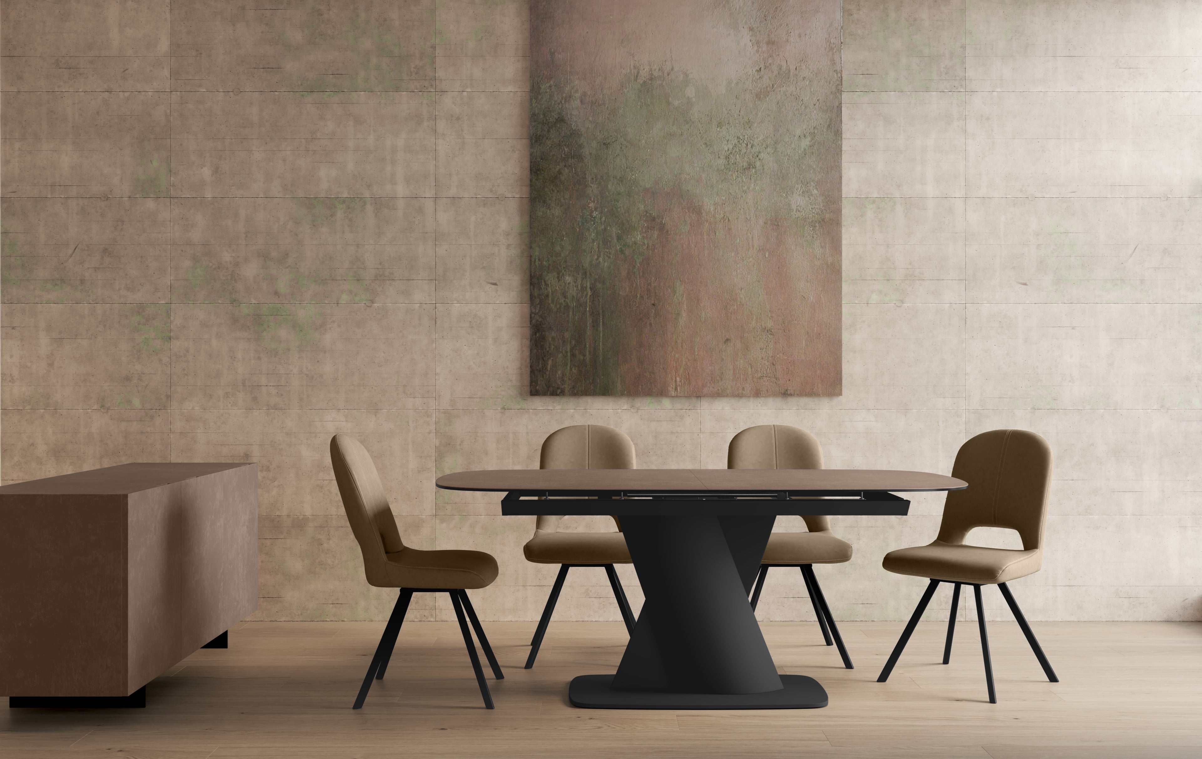 Diva Taupe Dining Table