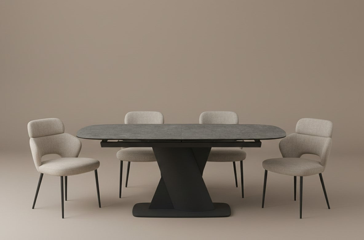 Diva Charcoal Dining Table